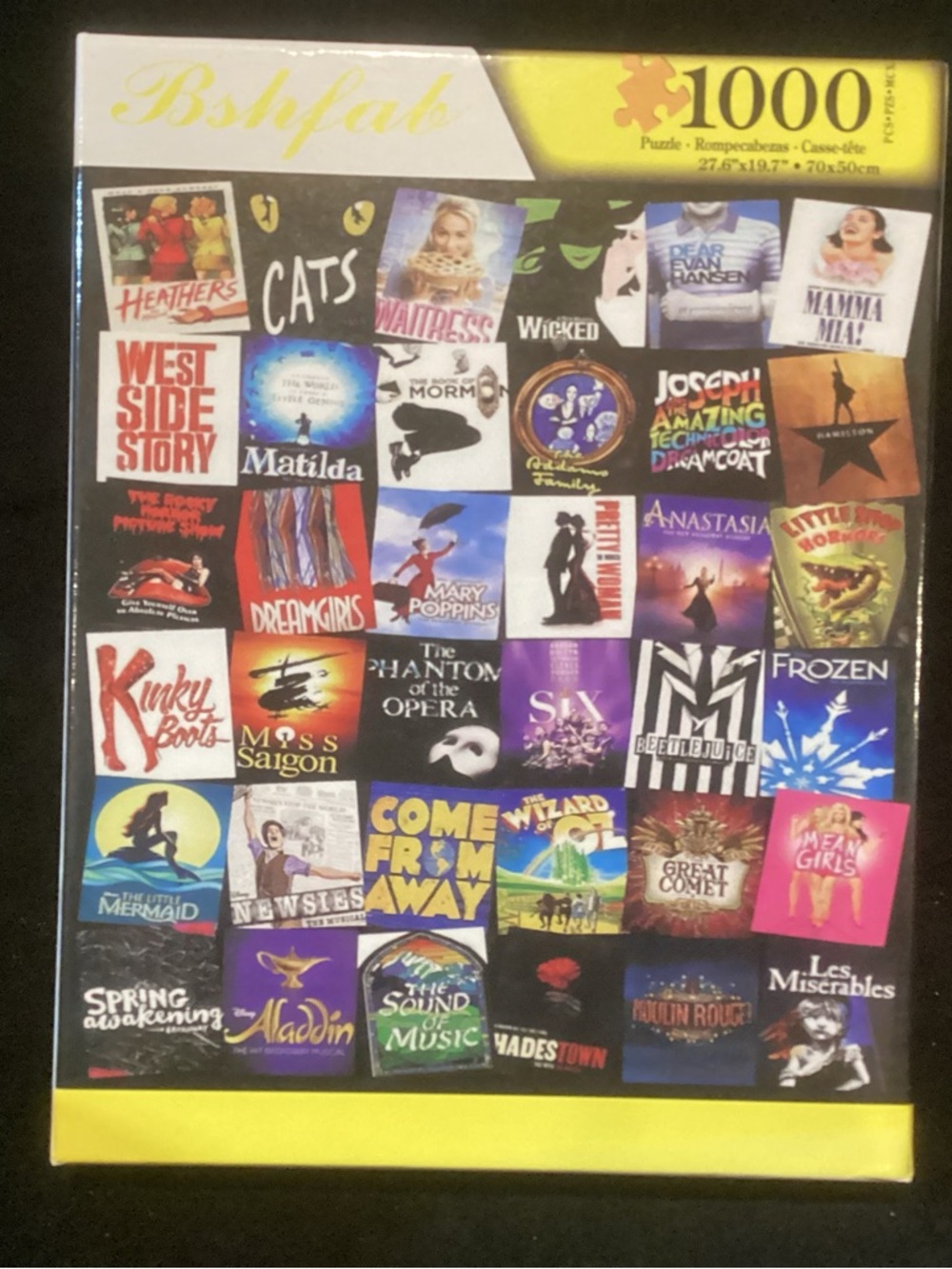 1000-Piece Musical Theater Collage Jigsaw Puzzle - Yellow Accent